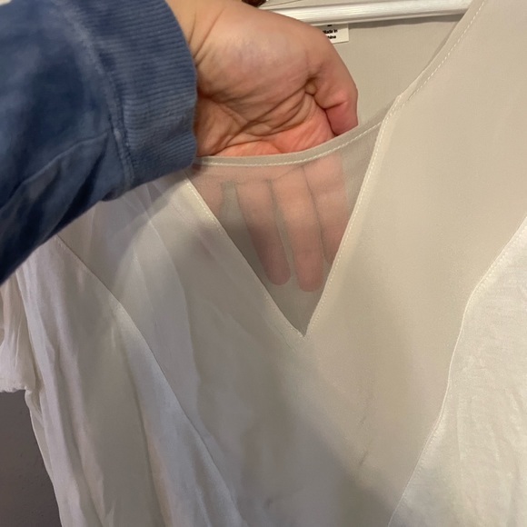 AIKO Neutrals Sheer Insert June Colorblock Top D1 - Picture 3 of 8